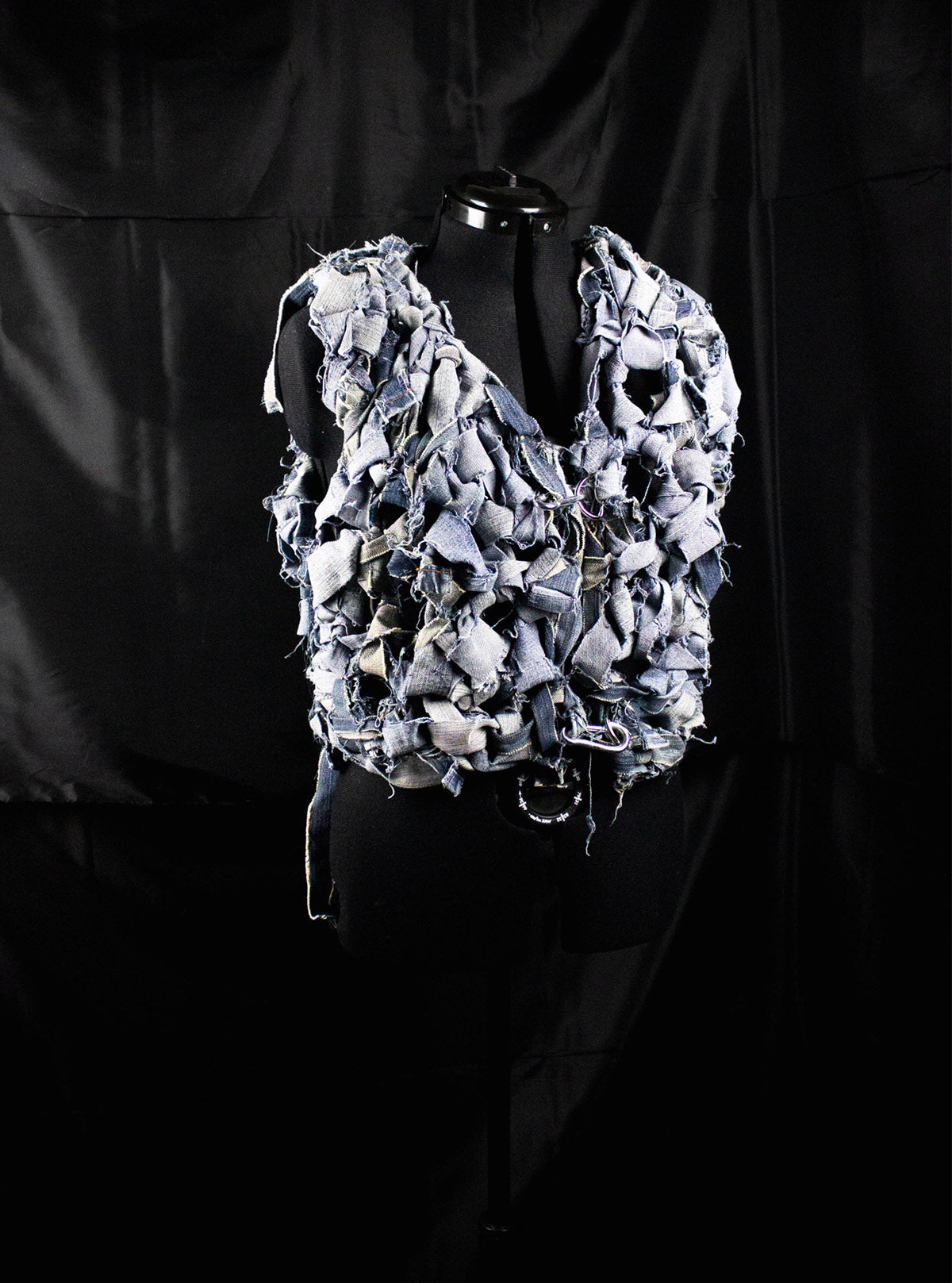 DENIM CROCHET VEST