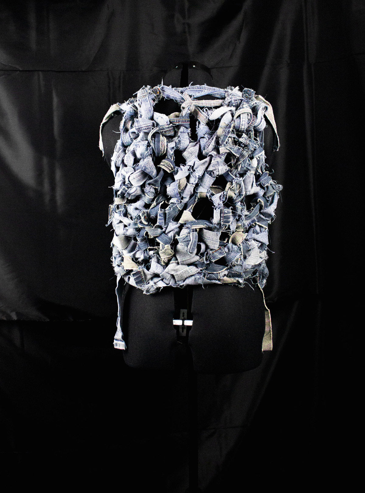 DENIM CROCHET VEST