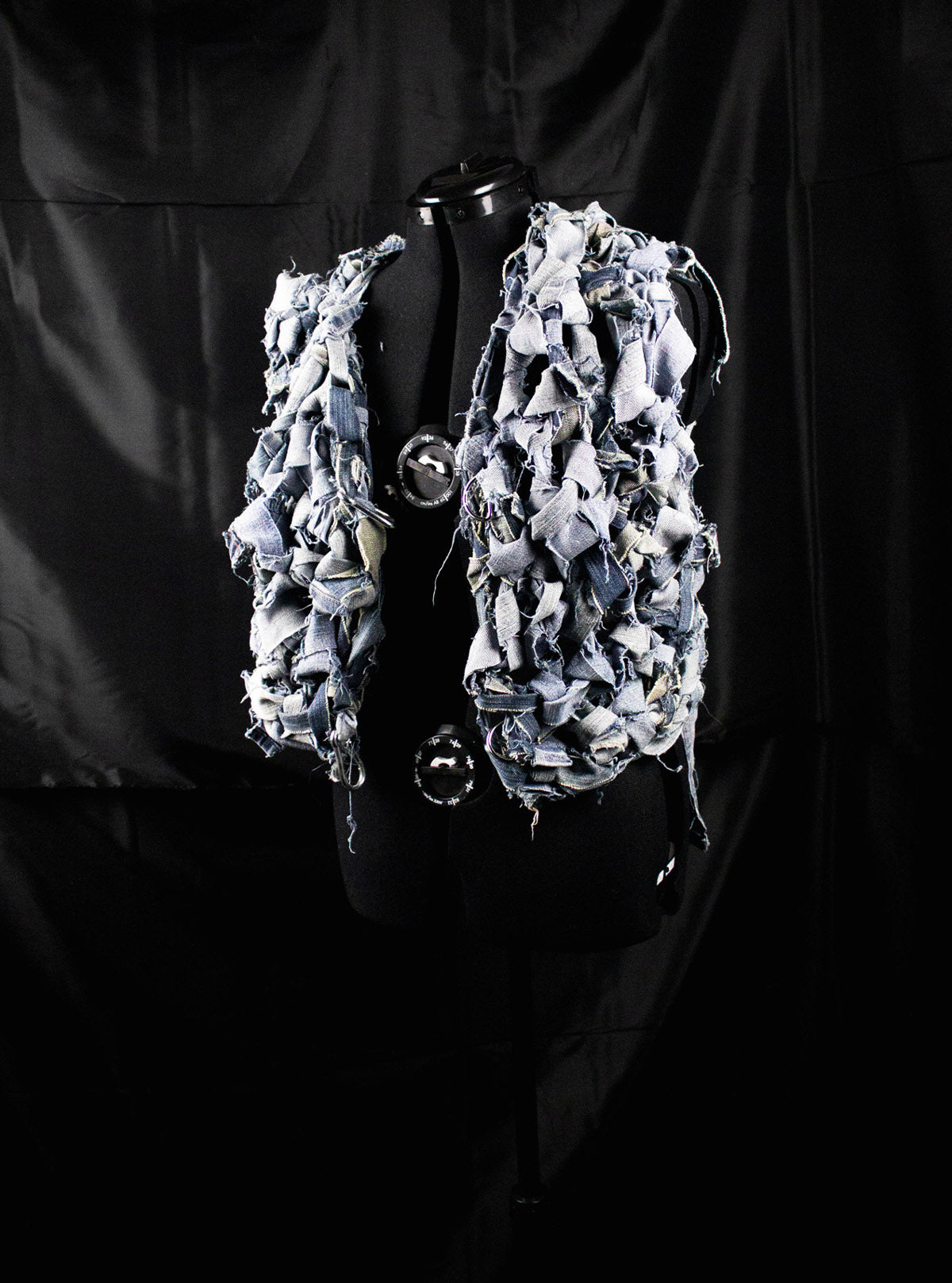 DENIM CROCHET VEST