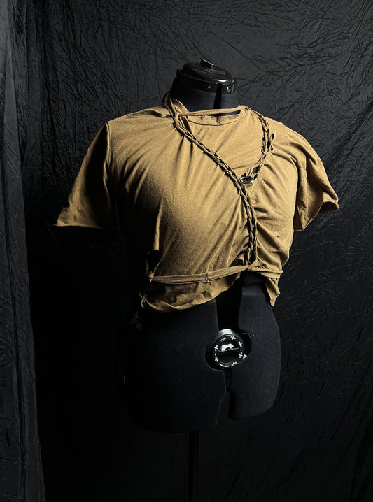 TIED TOP brown/beige